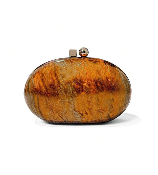 AMBER OVAL CLUTCH