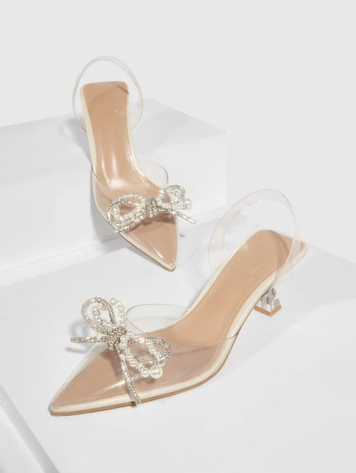 Transparent Rhinestone Heels