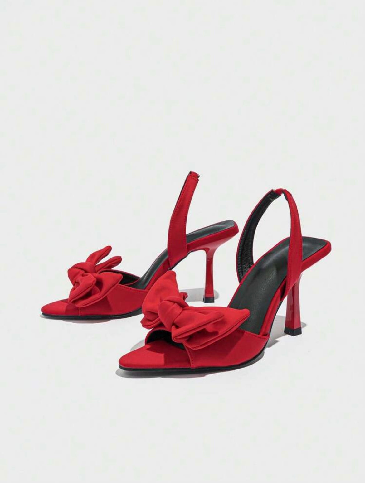 Red Velvet Bow Slingbacks