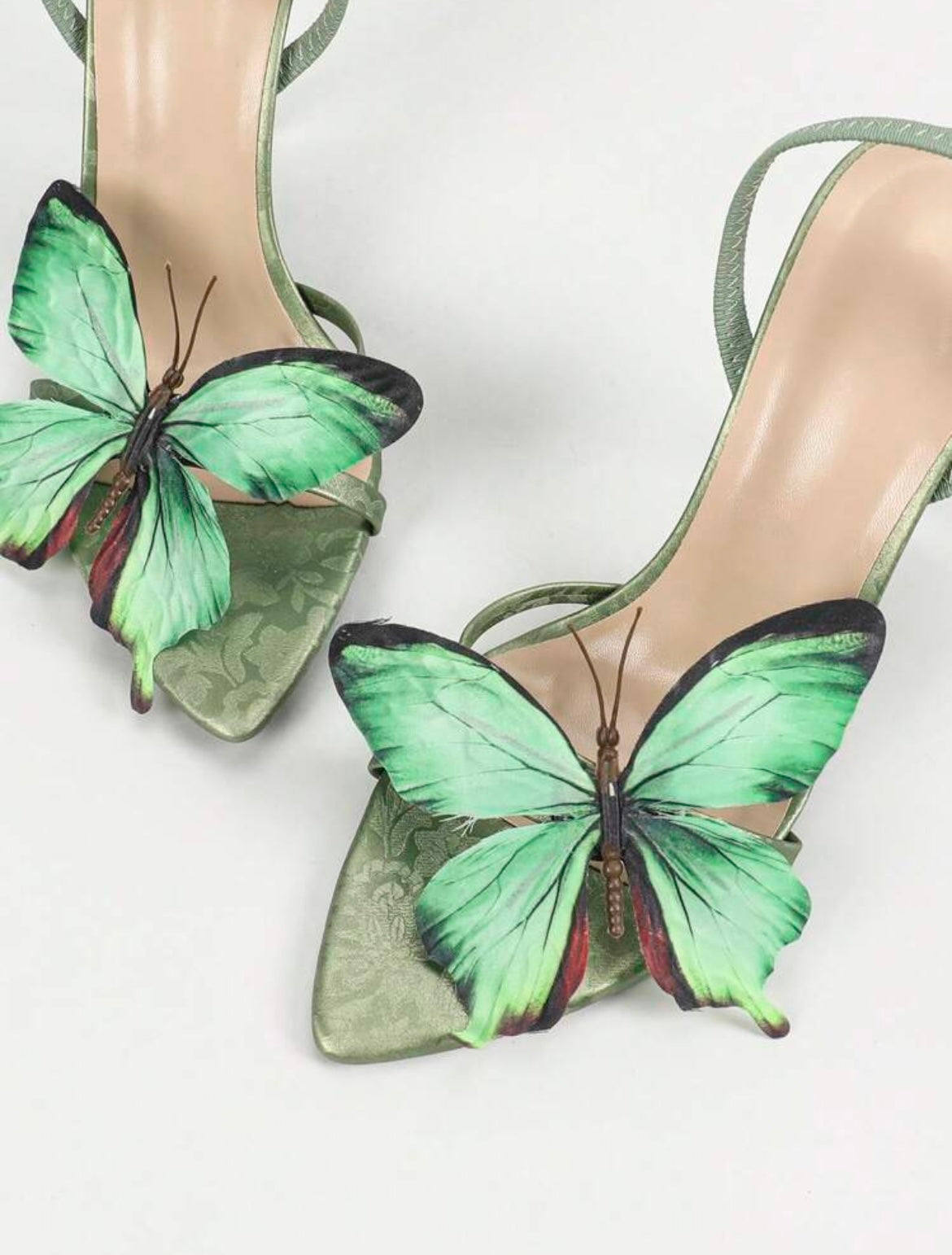 Green Butterfly Heels